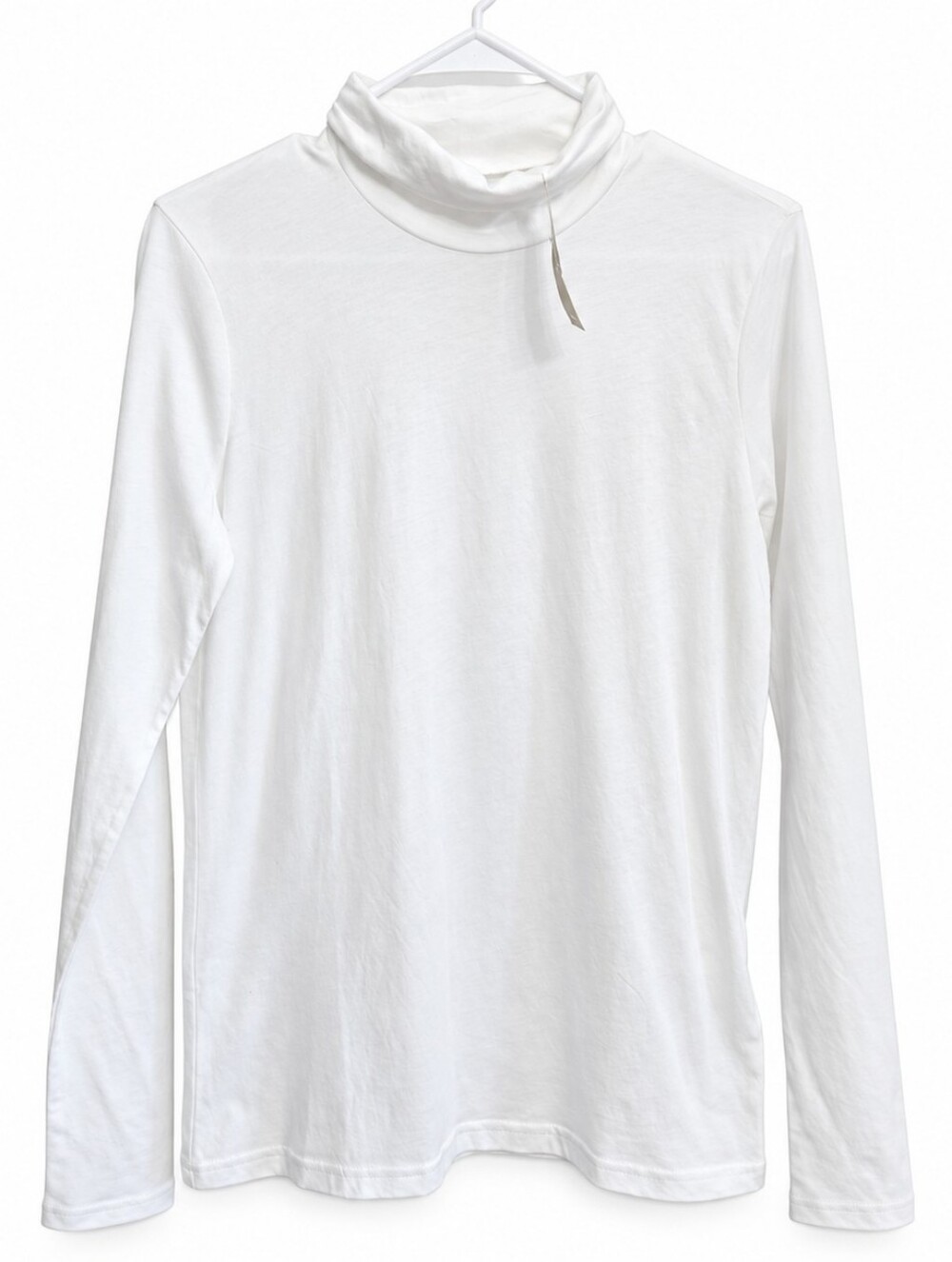 J.Crew Feather Jersey Turtleneck Top M White NWT
